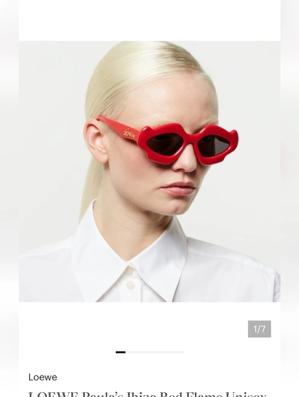 LOEWE Paula’s Ibiza Red Flame Unisex Sunglasses LW40109U